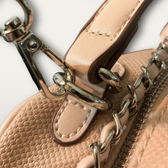 Adrienne Vittadini Dusty Rose Pink Pebbled type design Crossbody Bag Purse - Picture 11 of 15